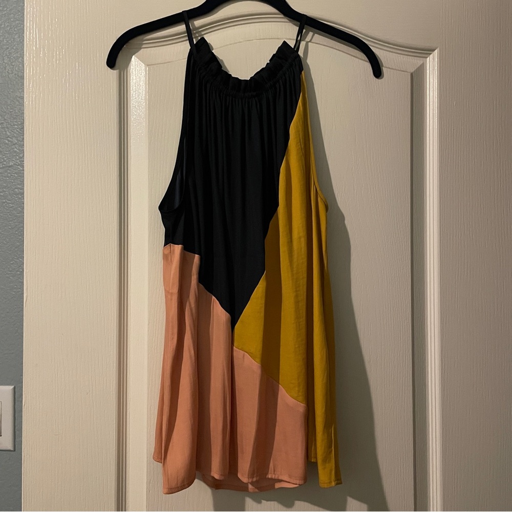 EUC Loft size L Flowy Colorblock Top